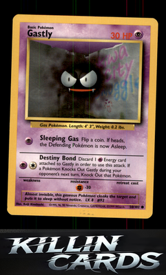Gastly 050/102 Pokemon Common Base Set Card LP