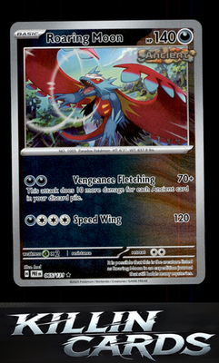 Reverse Holofoil Roaring Moon 065/131 Pokemon Rare SV: Prismatic Evolutions Card