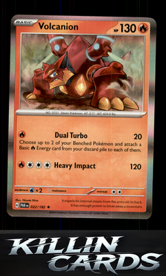 Volcanion 022/182 Pokemon Rare SV04: Paradox Rift Card NM