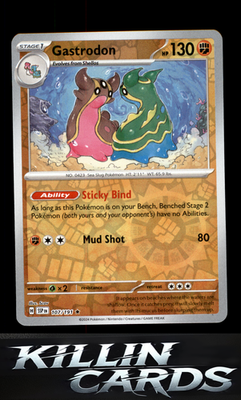 Reverse Holofoil Gastrodon 107/191 Pokemon Rare SV08: Surging Sparks Card NM