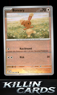 Reverse Holofoil Buneary 083/094 Pokemon Common ME02: Phantasmal Flames Card NM