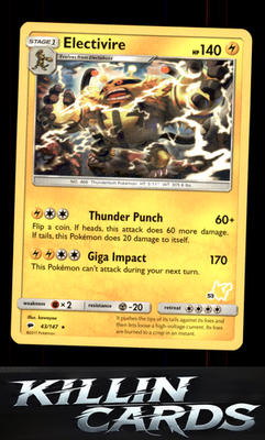 Electivire - 43/147 (#53 Pikachu Stamped) 043/147 Pokemon Promo Battle Academy C