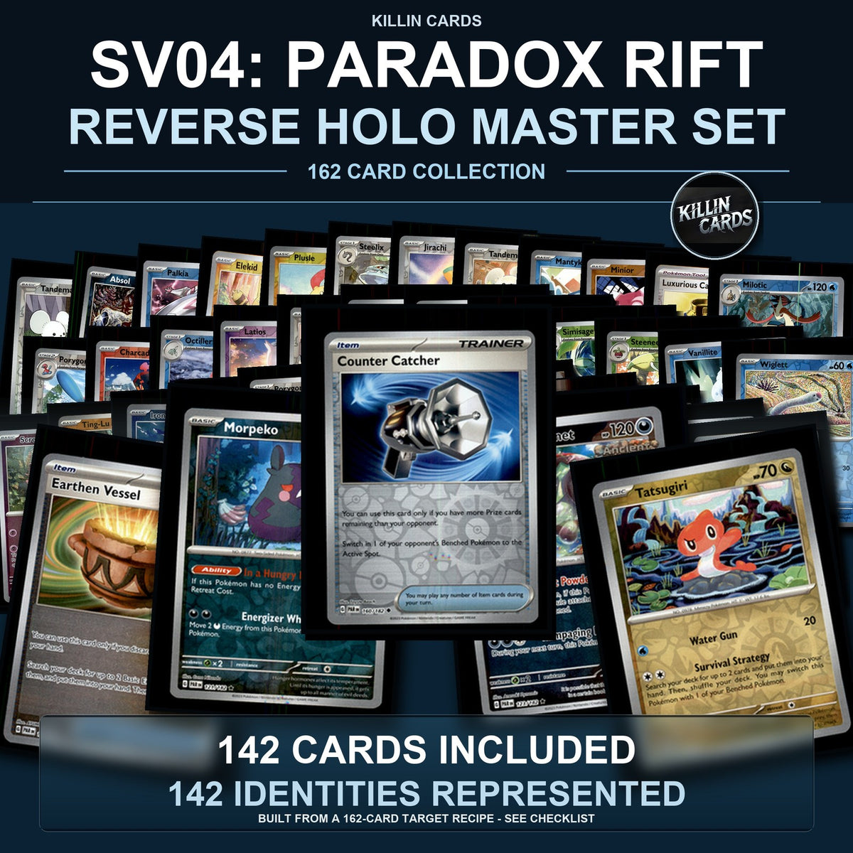 Pokemon TCG SV04: Paradox Rift Reverse Holo Master Set 141 Reverse Holo Card