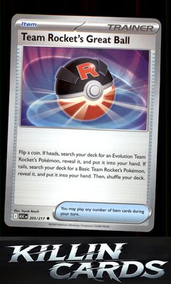 Team Rocket's Great Ball 205/217 Pokemon Uncommon ME: Ascended Heroes Card NM