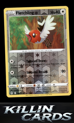 Reverse Holofoil Fletchling 138/203 Pokemon Common SWSH07: Evolving Skies Card N