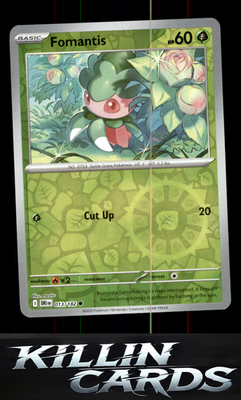Reverse Holofoil Fomantis 013/182 Pokemon Common SV10: Destined Rivals Card NM