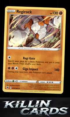 Regirock 075/189 Pokemon Rare SWSH10: Astral Radiance Card NM