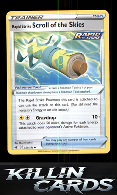 Rapid Strike Scroll of the Skies 151/198 Pokemon Uncommon SWSH06: Chilling Reign