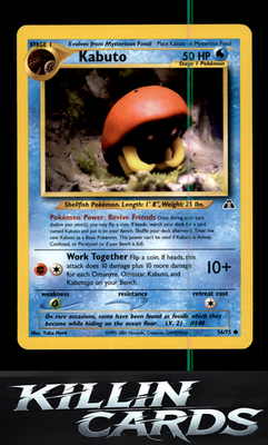 Kabuto 56/75 Pokemon Common Neo Discovery Card LP
