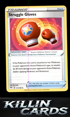 Struggle Gloves 171/189 Pokemon Uncommon SWSH03: Darkness Ablaze Card NM