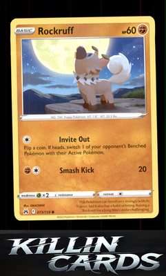 Rockruff 073/159 Pokemon Common Crown Zenith Card NM
