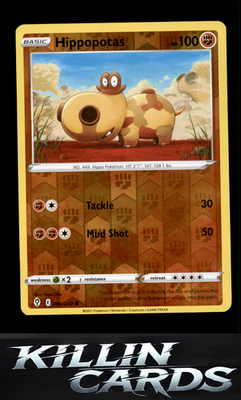 Reverse Holofoil Hippopotas 084/203 Pokemon Common SWSH07: Evolving Skies Card N