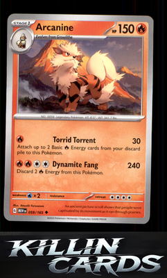 Arcanine 059/165 Pokemon Uncommon SV: Scarlet & Violet 151 Card NM