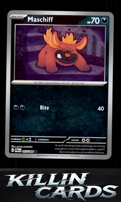 Reverse Holofoil Maschiff 057/084 Pokemon Common ME05: Pitch Black Card NM