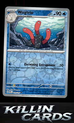 Reverse Holofoil Wugtrio 059/197 Pokemon Uncommon SV03: Obsidian Flames Card NM