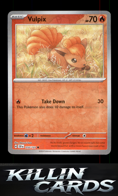 Reverse Holofoil Vulpix 016/191 Pokemon Common SV08: Surging Sparks Card NM