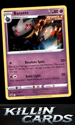 Banette 063/198 Pokemon Rare SWSH06: Chilling Reign Card NM