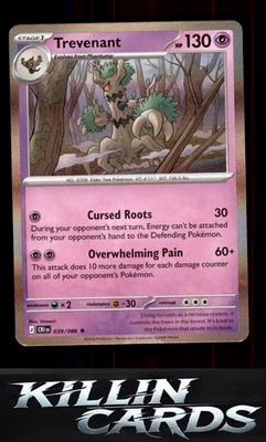 Trevenant 039/086 Pokemon Rare ME04: Chaos Rising Card NM