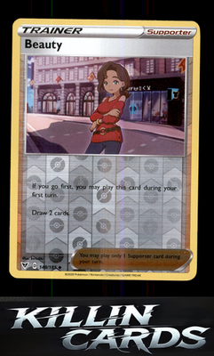 Reverse Holofoil Beauty 148/185 Pokemon Uncommon SWSH04: Vivid Voltage Card NM