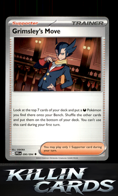 Grimsley's Move 090/094 Pokemon Uncommon ME02: Phantasmal Flames Card NM