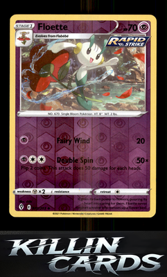Reverse Holofoil Floette 072/203 Pokemon Uncommon SWSH07: Evolving Skies Card NM