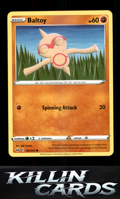 Baltoy (102) 102/202 Pokemon Common SWSH01: Sword & Shield Base Set Card NM