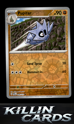 Reverse Holofoil Pupitar 048/131 Pokemon Common SV: Prismatic Evolutions Card NM