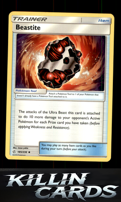 Beastite 185/236 Pokemon Uncommon SM - Cosmic Eclipse Card NM
