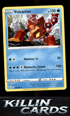Volcanion 025/072 Pokemon Rare Shining Fates Card NM