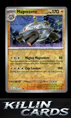 Reverse Holofoil Magnezone 060/191 Pokemon Uncommon SV08: Surging Sparks Card NM