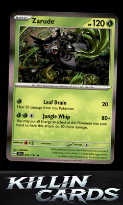 Zarude 011/191 Pokemon Rare SV08: Surging Sparks Card NM