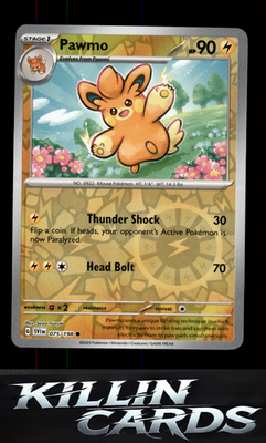 Reverse Holofoil Pawmo 075/198 Pokemon Common SV01: Scarlet & Violet Base Set Ca