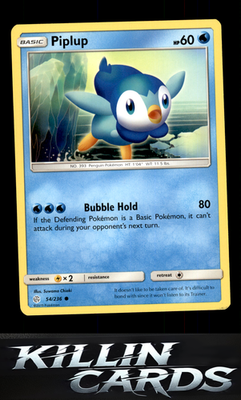 Piplup 54/236 Pokemon Common SM - Cosmic Eclipse Card LP