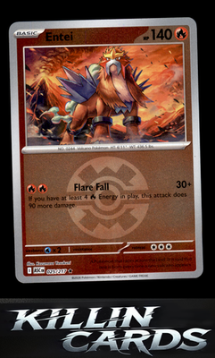 Reverse Holofoil Entei (Quick Ball) 025/217 Pokemon Rare ME: Ascended Heroes Car