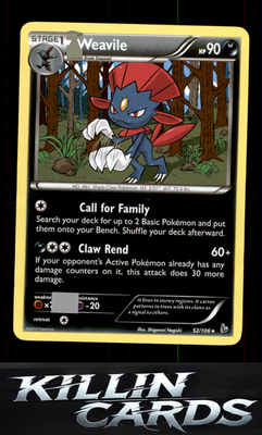 Weavile 52/106 Pokemon Rare XY - Flashfire Card LP