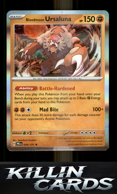 Bloodmoon Ursaluna 054/131 Pokemon Rare SV: Prismatic Evolutions Card NM