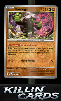 Reverse Holofoil Okidogi 057/131 Pokemon Rare SV: Prismatic Evolutions Card NM