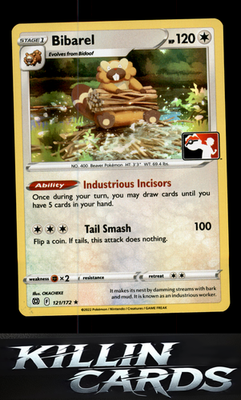 Bibarel 121/172 Pokemon Rare Prize Pack Series Cards Card NM