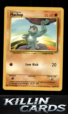 Machop 052/102 Pokemon Common Base Set Card LP