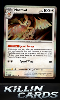 Noctowl 078/131 Pokemon Rare SV: Prismatic Evolutions Card NM