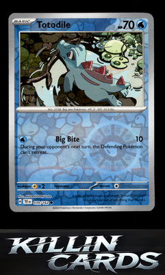 Reverse Holofoil Totodile 039/162 Pokemon Common SV05: Temporal Forces Card NM