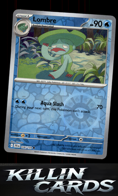 Reverse Holofoil Lombre 036/159 Pokemon Common SV09: Journey Together Card NM