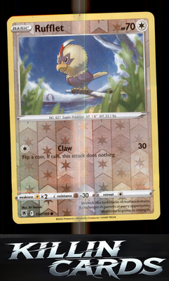 Reverse Holofoil Rufflet 131/189 Pokemon Common SWSH10: Astral Radiance Card NM