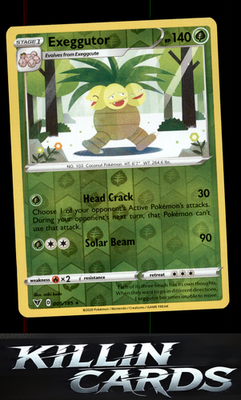 Reverse Holofoil Exeggutor 005/185 Pokemon Rare SWSH04: Vivid Voltage Card NM