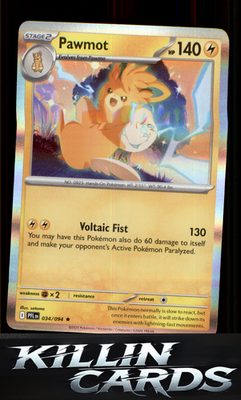 Pawmot 034/094 Pokemon Rare ME02: Phantasmal Flames Card NM