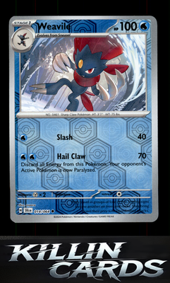 Reverse Holofoil Weavile 014/064 Pokemon Uncommon SV: Shrouded Fable Card NM