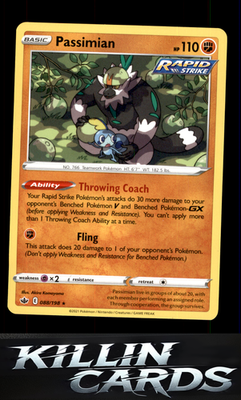 Passimian 088/198 Pokemon Rare SWSH06: Chilling Reign Card LP
