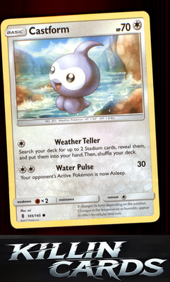 Castform 105/145 Pokemon Common SM - Guardians Rising Card NM