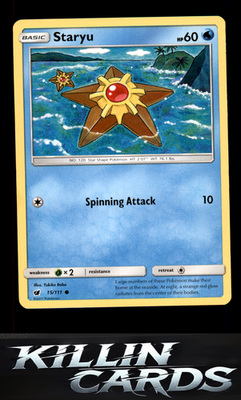 Staryu 15/111 Pokemon Common SM - Crimson Invasion Card LP