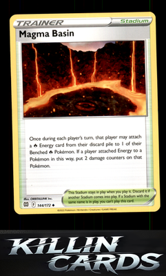 Magma Basin 144/172 Pokemon Uncommon SWSH09: Brilliant Stars Card NM